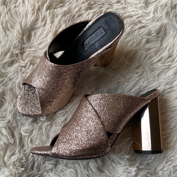 topshop rose gold heels